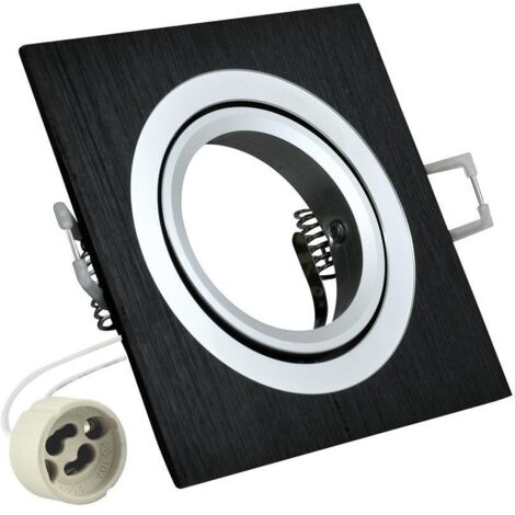 Faretto incasso Polux South OPAL quadrato nero GU10