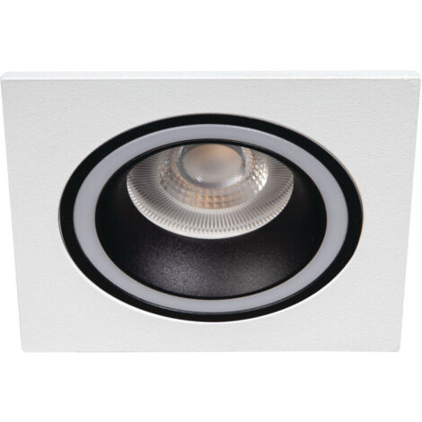 Faretto incasso quadrato bianco/nero Kanlux Feline GU10