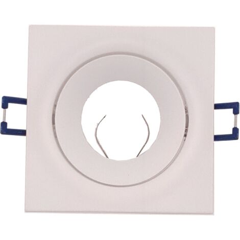 Faretto incasso quadrato bianco orientabile GU10 IdeaLED