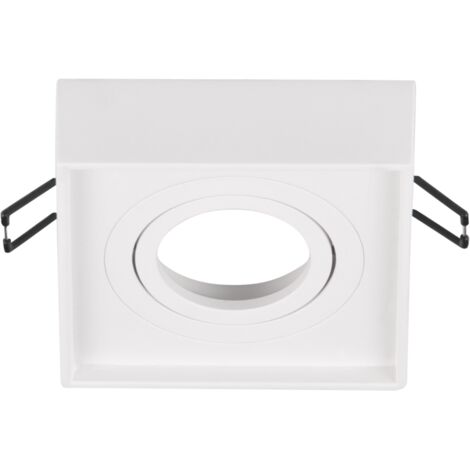Faretto incasso quadrato bianco orientabile MR16 GAJA Polux