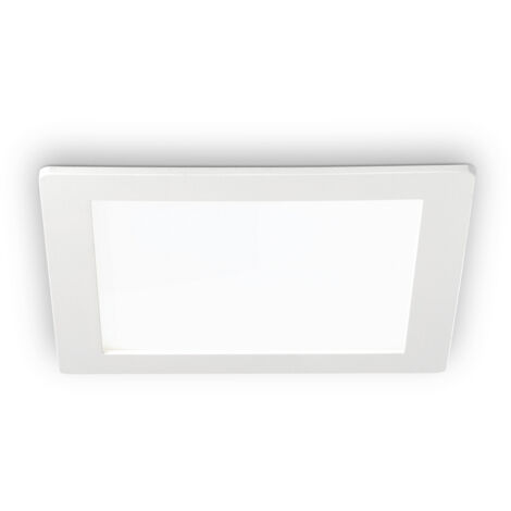 Faretto Incasso Quadrato Moderno Groove Alluminio Bianco Led 10W 3000K