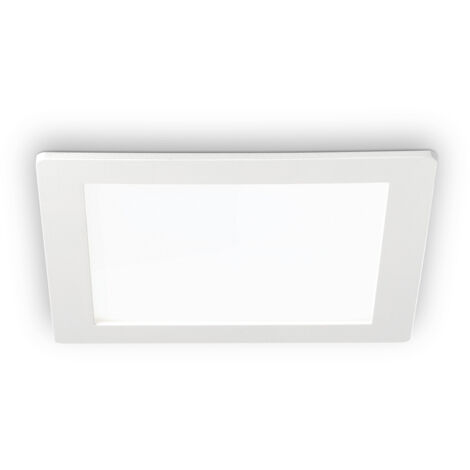 Faretto Incasso Quadrato Moderno Groove Alluminio Bianco Led 30W 3000K
