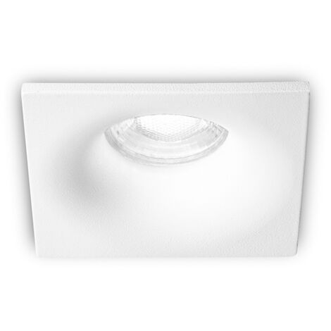 Faretto Incasso Quadrato Moderno Oasis Alluminio Bianco 1 Luce Gu10