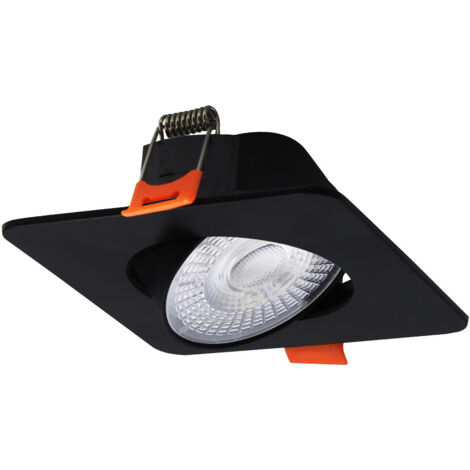Faretto incasso quadrato nero 9cm LED 7W CCT Plus Prestige