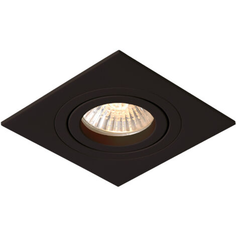 Faretto incasso quadrato nero GU10 Metis Light Prestige