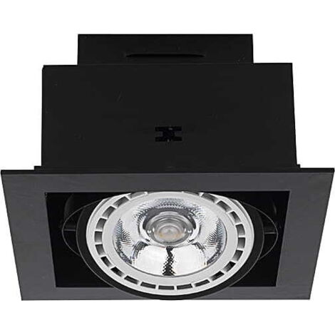 Faretto incasso quadrato Nowodvorski Downlight nero GU10 ES111