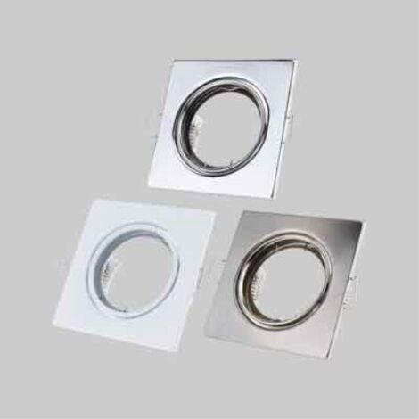 Faretto incasso quadrato orientabile col. inox