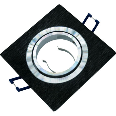 Faretto incasso quadrato orientabile GU10 nero/argento ID-1021