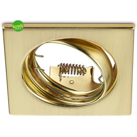 Faretto incasso quadrato oro orientabile JURA Trio GU10
