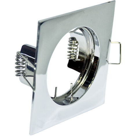 Faretto Incasso Run Quadrato Alluminio Cromo 1 Luce Gu10