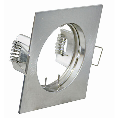 Faretto Incasso Run Quadrato Alluminio Nero Satinato 1 Luce Gu10