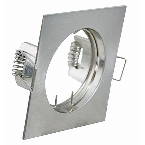 Faretto Incasso Run Quadrato Alluminio Nero Satinato 1 Luce Gu10