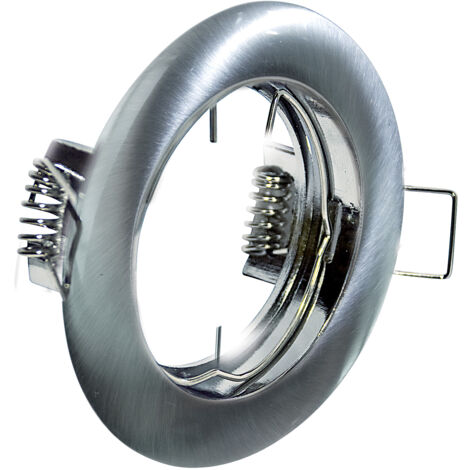 Faretto Incasso Run Tondo Alluminio Nero Satinato 1 Luce Gu10