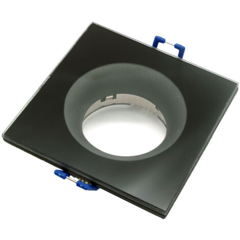 Faretto incasso soffitto IP44 quadrato nero GU10 IdeaLED