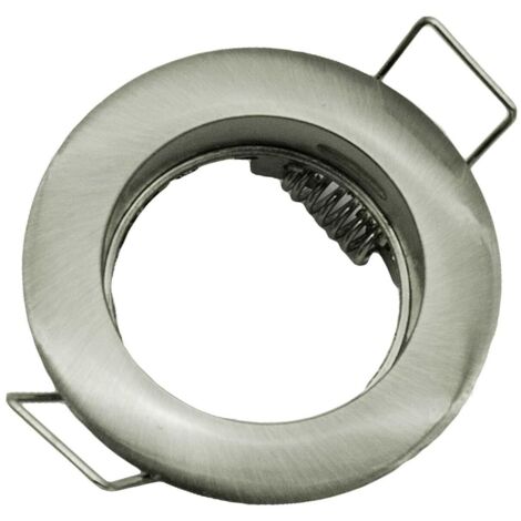 Faretto incasso soffitto mini tondo GU10 argento satinato IdeaLED