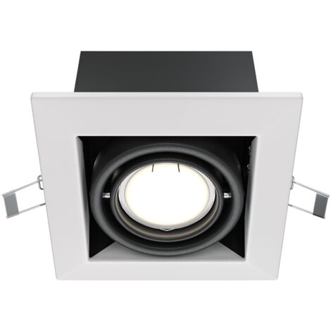 Faretto incasso soffitto quadrato bianco GU10 Maytoni DL008
