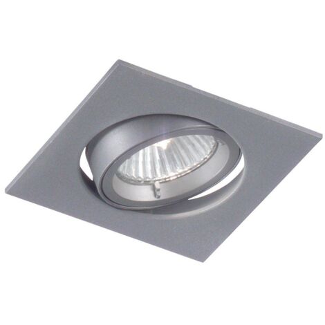 Faretto incasso soffitto quadrato grigio gu10 ip20 rossini illuminazione thera 205981-gr