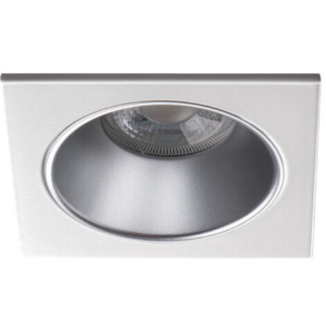 Faretto Incasso Soffitto Supporto Silver 10W MR16/PAR16 88x88mm GU10 /Gx5.3