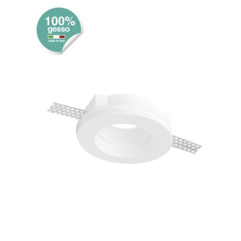Faretto Incasso Soffitto Tondo in gesso, GU10, Foro 102 mm