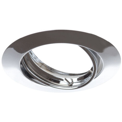 Faretto Incasso Soffitto Tondo Orientabile, IP65, Cromo Satinato