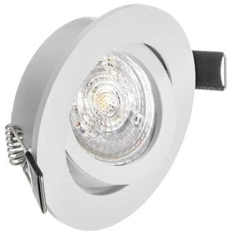 Faretto incasso tondo bianco alluminio GU10 40W EKZ336 Eko-Light