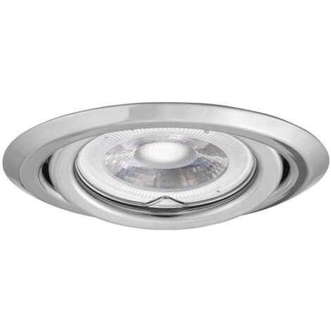 Faretto incasso tondo cromo orientabile GU10 10W Kanlux