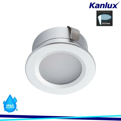 Faretto incasso tondo LED 1W 3000K IP65 argento Kanlux