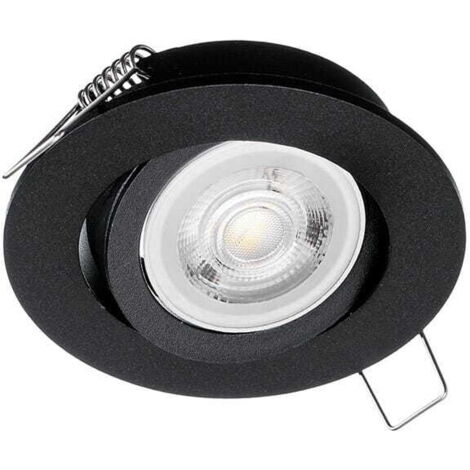 Faretto incasso tondo nero alluminio GU10 40W EKZ343 Eko-Light