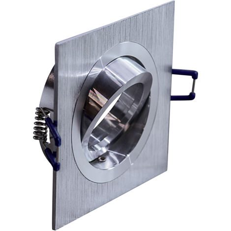 Faretto Incasso Toy Orientabile Quadrato Alluminio Satinato 1 Luce Gu10