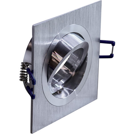 Faretto Incasso Toy Orientabile Quadrato Alluminio Satinato 1 Luce Gu10