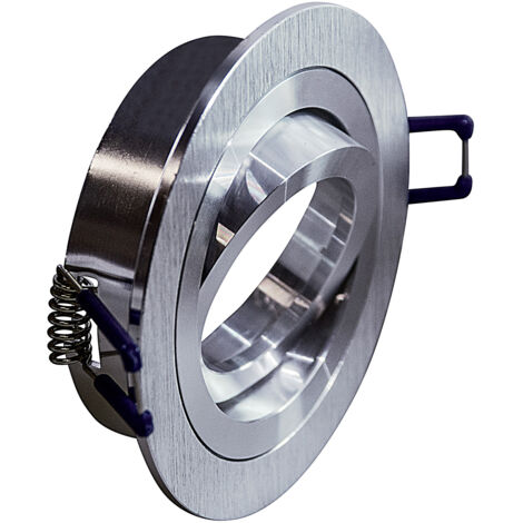 Faretto Incasso Toy Orientabile Tondo Alluminio Alluminio Satinato 1 Luce Gu10