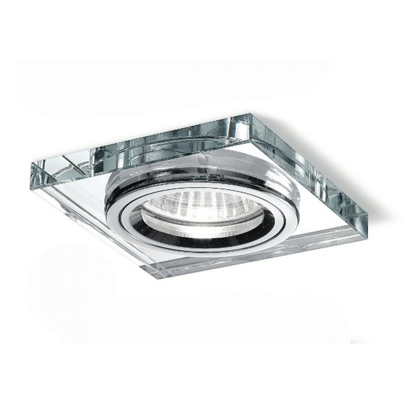 Image of Faretto incasso vetro gea led ophelia gfa321 led spot quadrato moderno specchio interni gu10