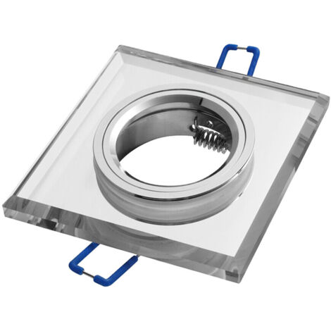 Faretto incasso vetro quadrato bianco GU10 IdeaLED ID-1032