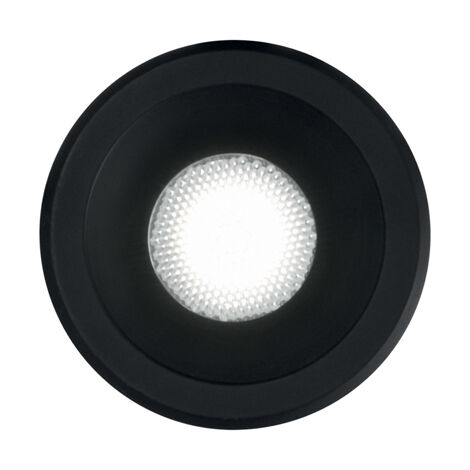 Faretto Incasso Virus Alluminio Nero Led 3W 3000K Luce Calda