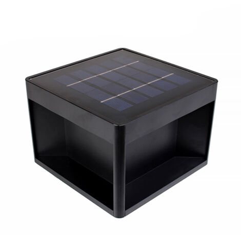 Faretto led 10 watt con pannello solare a cubo applique da parete segnpasso da terra tecnologia cct per esterno IP65