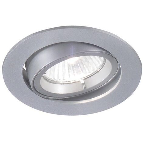 Faretto led 1x50w incasso soffitto gu10 rotondo orientabile grigio metallo Ø95mm foro 82mm ip20 rossini illuminazione 205984-gr