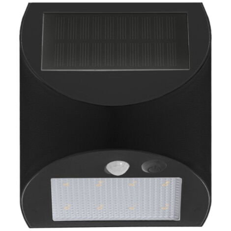 Faretto led 3W da esterno con sensore crepuscolare e di movimento pannello solare a batteria litio Century Arcadia Max -  Nero
