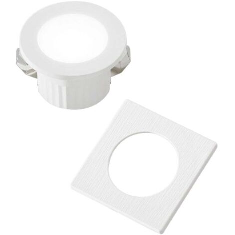 Faretto Led 3w Incasso Soffitto DAMA Bianco Doppia Ghiera Rotondo Quadrato Luce Naturale 4000k 220v