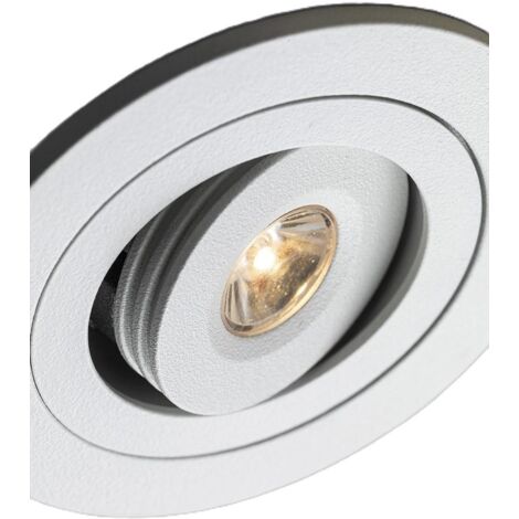 Faretto led 3w incasso soffitto rotondo bianco alluminio Ø60mm 4000k cri90 ip20 rossini illuminazione jav006b