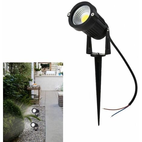 Faretto Led 5 W Luce Bianca Proiettore Picchetto Da Terra Giardino  Es06-nf