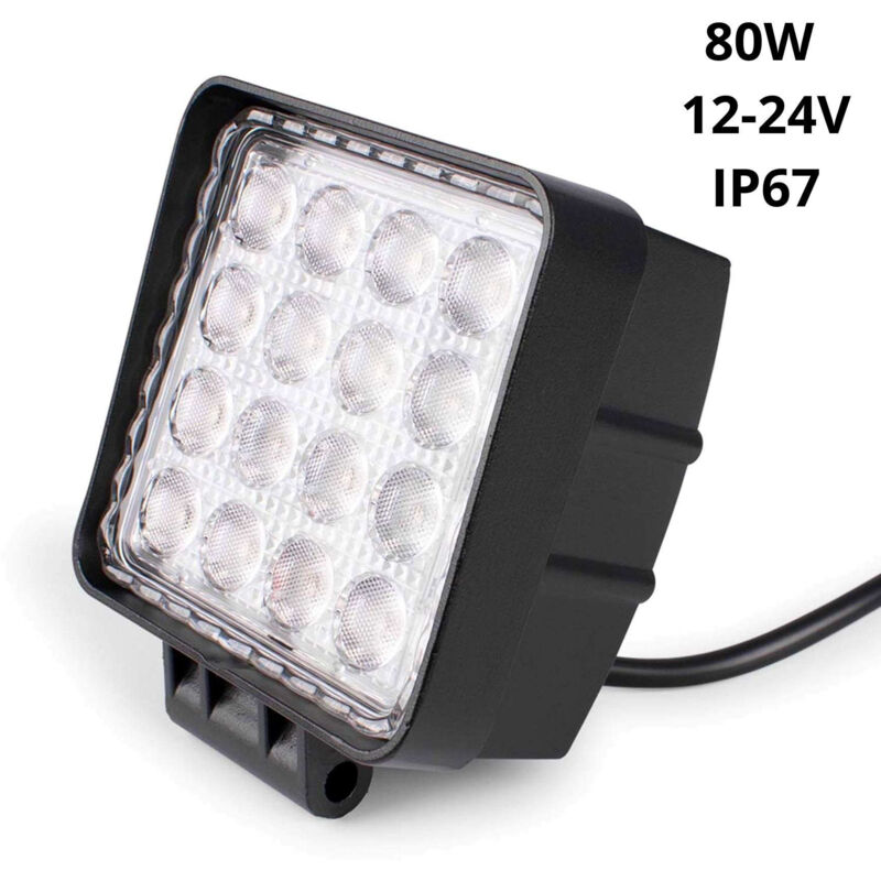 Faretto led 80W 12-24V dc - Macchinari, automobili...
