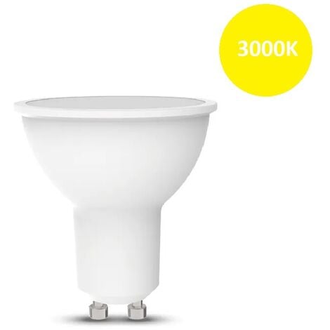 Faretto led 9w attacco GU10 lampadina copertura opaca per portafaretti fari luce bianca naturale calda  Calda