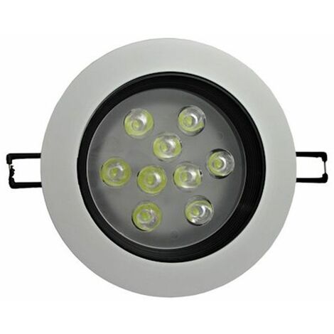 Faretto led 9W bordo in vetro quadrato luce fredda 6500K P-94E-QF P