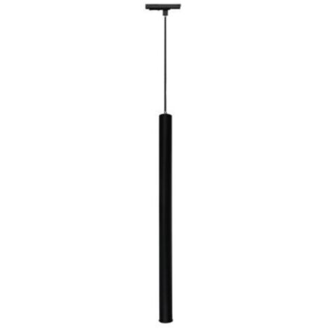 Faretto led a sospensione 3w cilindro 60cm per binario track monofase lampada proiettore nero bianco Nero