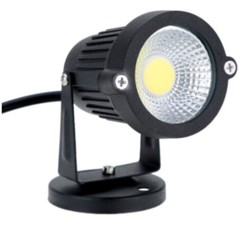 Faretto LED bianco caldo ad alta tensione da 5 W, faretto da giardino regolabile, illuminazione esterna, giardino, terrazza