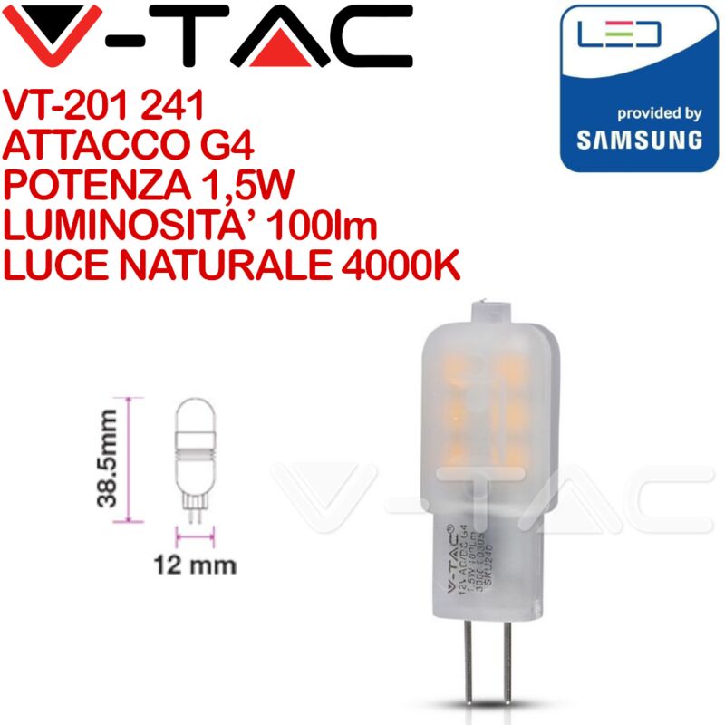 V-tac - pro VT-201 Faretto led Chip Samsung G4