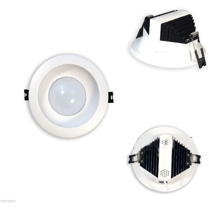 Faretto led circle incasso alette per soffitto parete faro 7W luce calda lampada