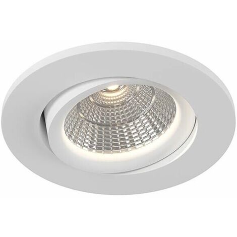 Faretto Led Cob 3 W Luce Naturale 4000k A Inc. Orient. Bordo Bianco P-45-bn