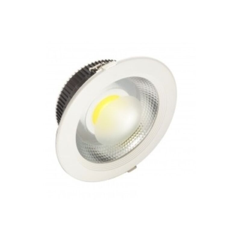 Image of Faretto LED COB Tondo Incasso 50w con Trasformatore Bianco - Luce Calda 3000K