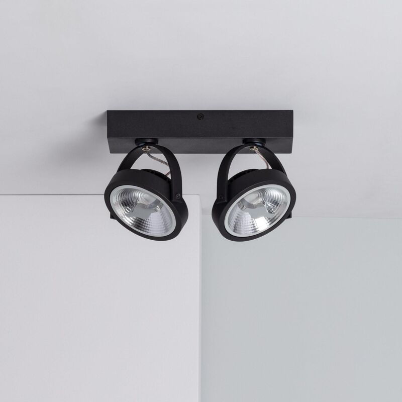 Image of Faretto led da Superficie Orientabile AR111 30W Regolabile Nero cree Bianco Caldo 2700K